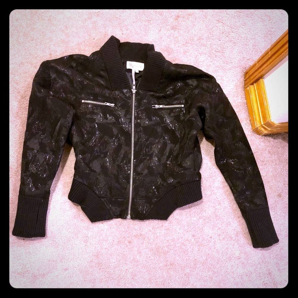 Black, brocade BCBGenerstion Bomber jacket